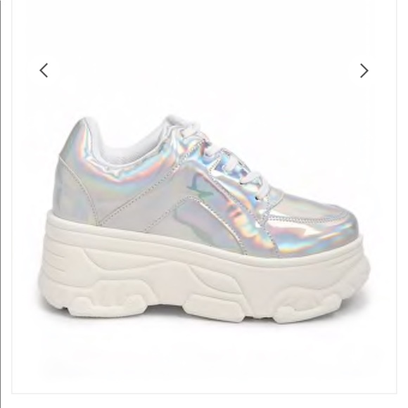 iridescent platform shoes
